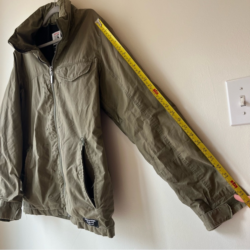 Burton Snowboards Men’s Olive Green Zip Jacket Size Large – Repair Project - Picture 8 of 13
